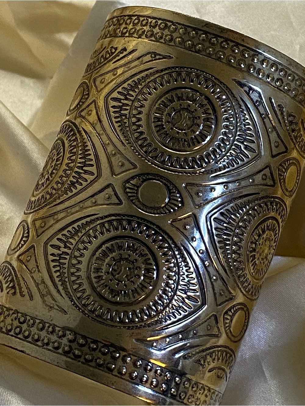 Egyptian Arm Cuff Brass Engraved Gold Arm cuff Bracelet
